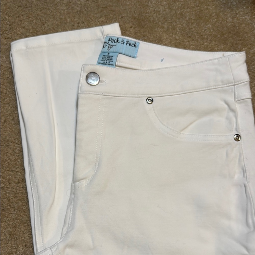 Peck & Peck Women's White Jeans